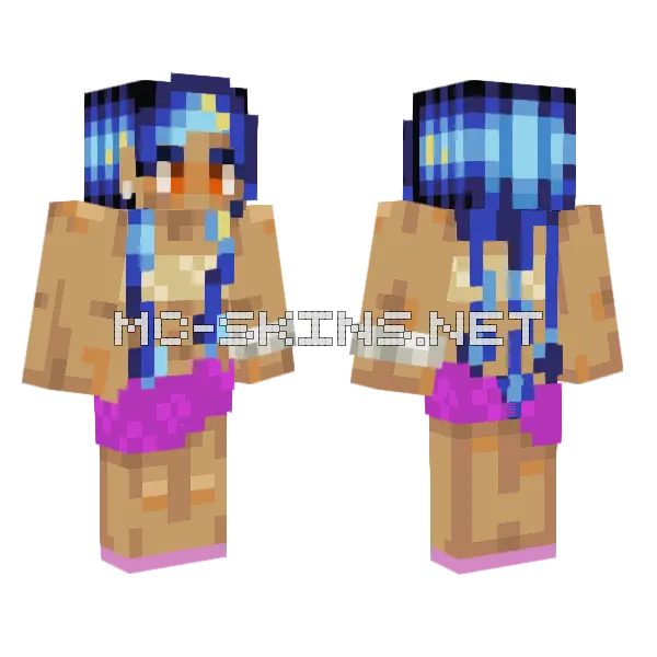 Blue Bikini Girl, front and back