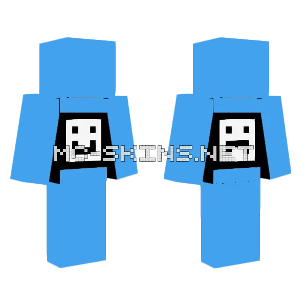 Blue Blob Minecraft skin, front and back