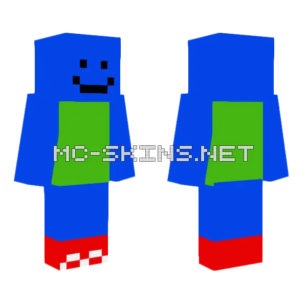 Blue Blob Buddy, front and back