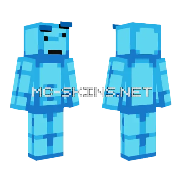 Blue Blob Minecraft skin, front and back