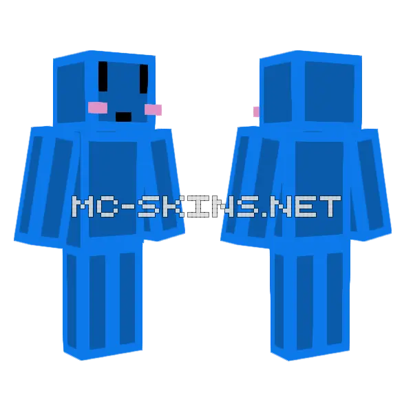 Blue Block Creature, front and back
