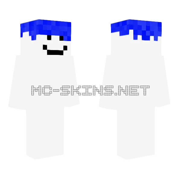 Blue Block Head, front and back