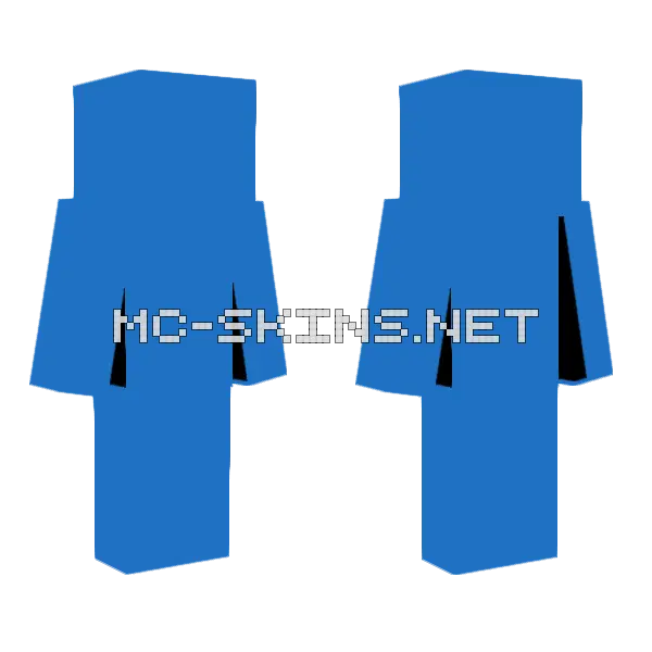 Blue Block Outfit, front and back