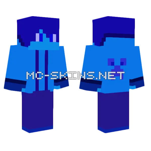 Blue Boy Minecraft skin, front and back