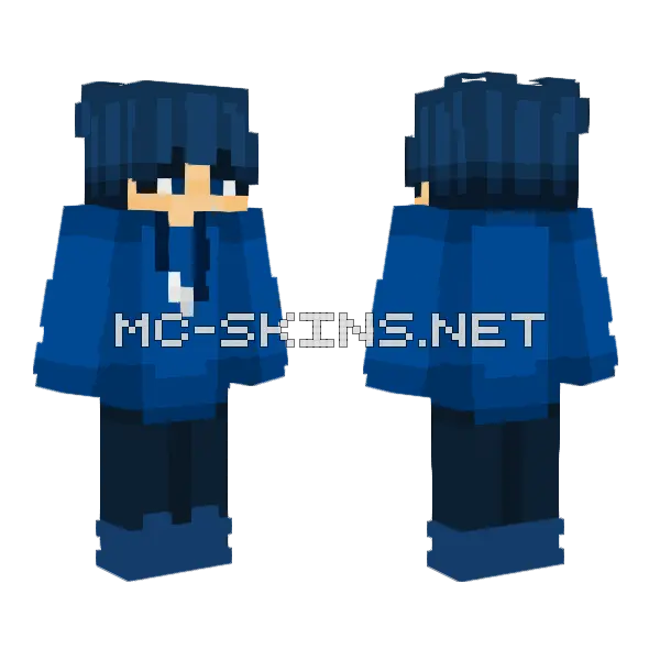 Blue Boy Minecraft skin, front and back