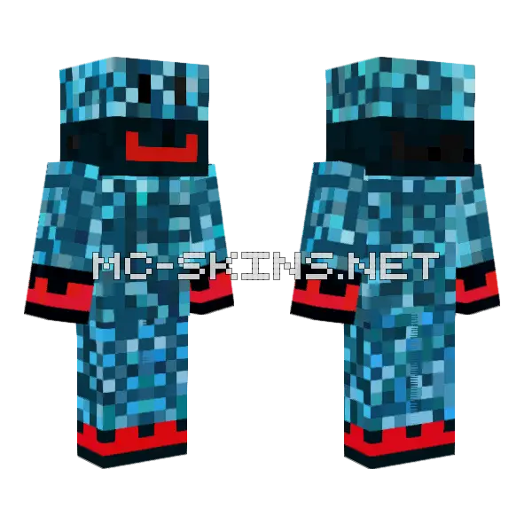Blue Boy Minecraft skin, front and back