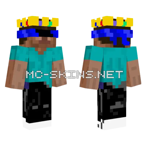 Blue Camo Soldier Minecraft skin, front and back