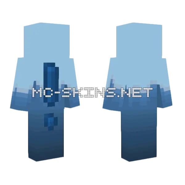 Blue Cityscape Outfit, front and back