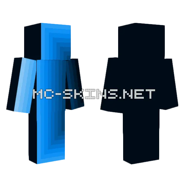 Blue Cloud Character Minecraft skin, front and back