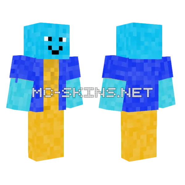 Blue Cloud Character, front and back
