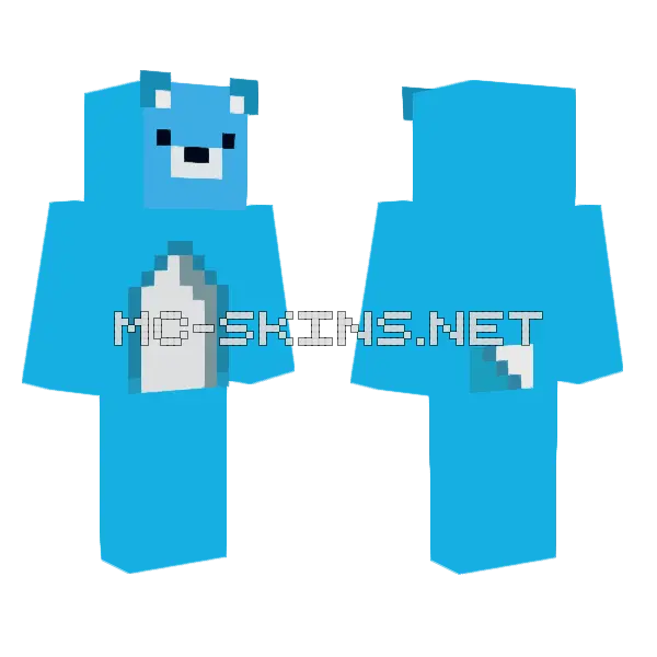 Blue Cloud Character, front and back
