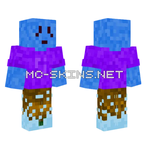 Blue Cloud Creature, front and back
