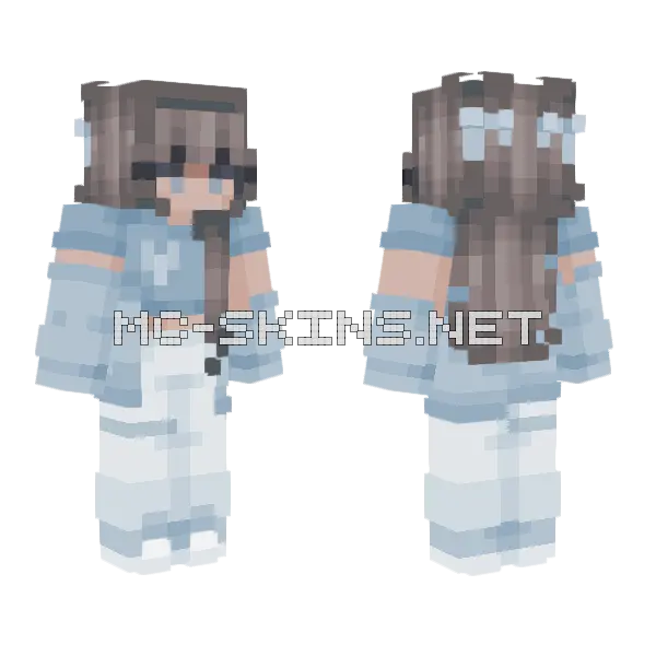 Blue Comfort Minecraft skin, front and back