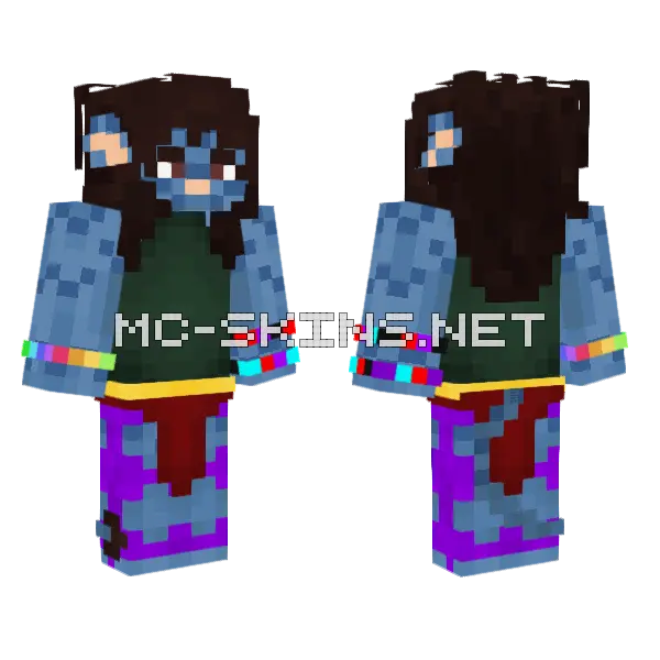 Blue Creature, front and back