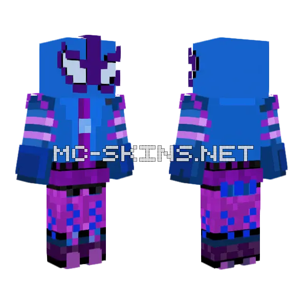 Blue Creature Skin Minecraft skin, front and back