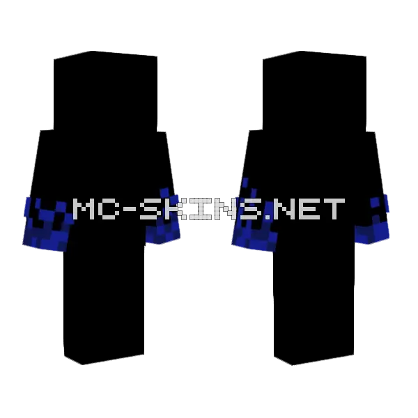 Blue Demon Minecraft skin, front and back