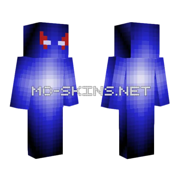 Blue Demon Outfit Minecraft skin, front and back