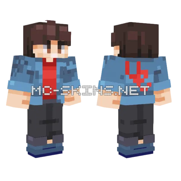Blue Denim Jacket, front and back