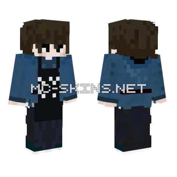 Blue Denim Jacket, front and back