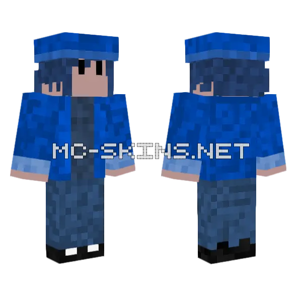 Blue Denim Outfit, front and back