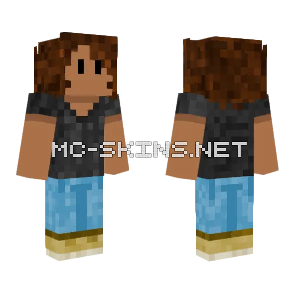 Blue Denim Outfit, front and back