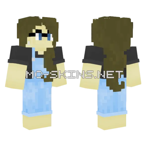 Blue Denim Outfit, front and back