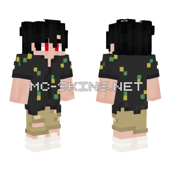 Blue Dragon Minecraft skin, front and back