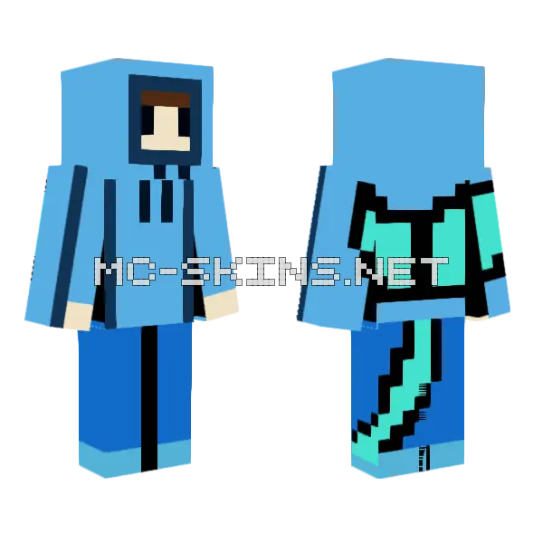 Blue Dragon Girl, front and back