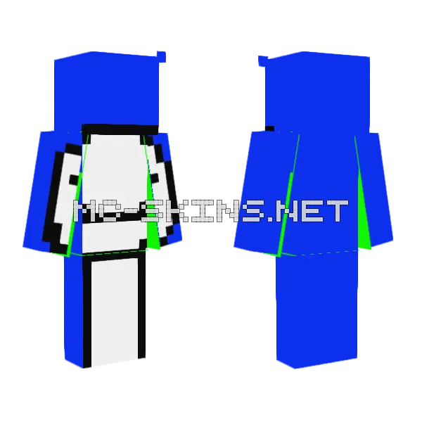 Blue Dream Minecraft skin, front and back