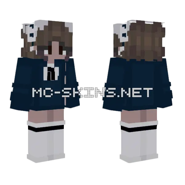 Blue Dress Minecraft skin, front and back
