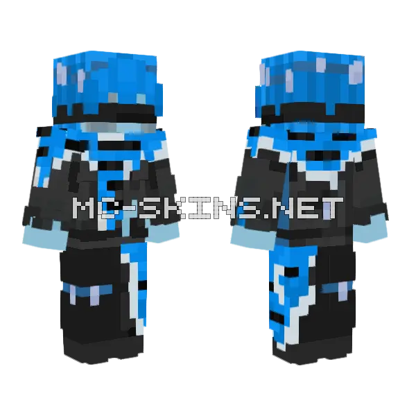 Blue Dude Minecraft skin, front and back