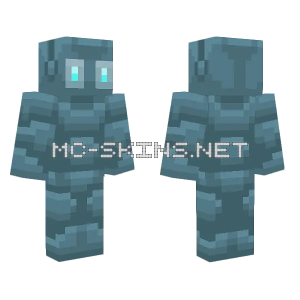 Blue Dummy Minecraft skin, front and back