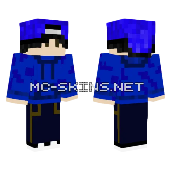 Blue Eclipse Skin Minecraft skin, front and back