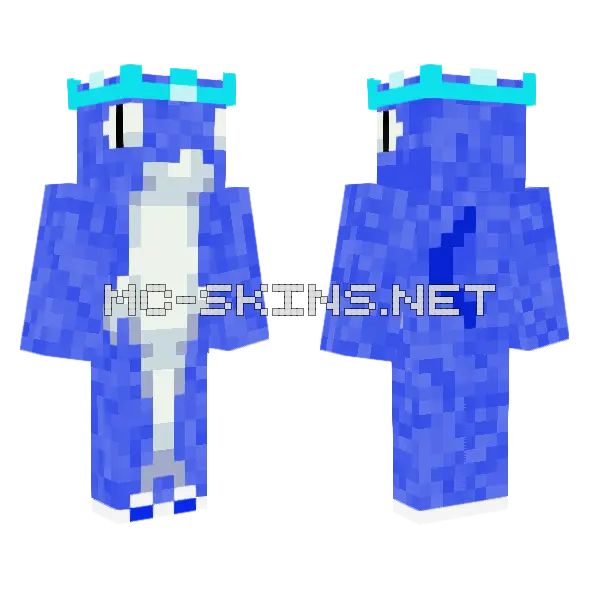 Blue Elephant Skin Minecraft skin, front and back