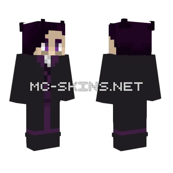 Blue Ergane Cloak Minecraft skin, front and back