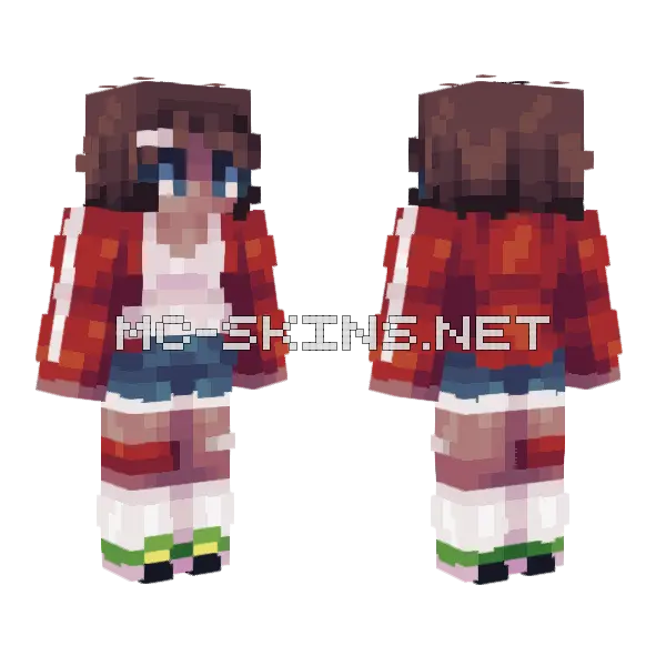 Blue Eyed Girl Minecraft skin, front and back