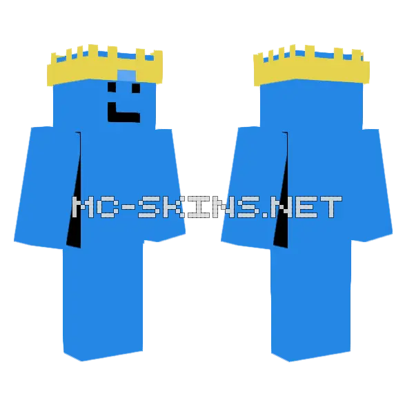 Blue Fella Minecraft skin, front and back
