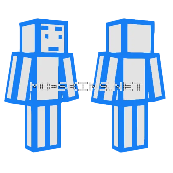 Blue Figures Minecraft skin, front and back