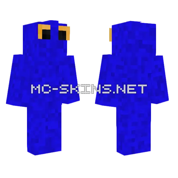 Blue Fish Minecraft skin, front and back