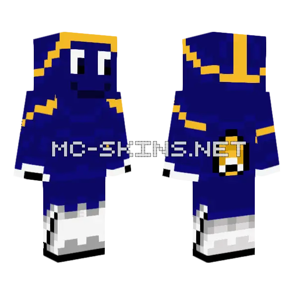 Blue Fish Minecraft skin, front and back