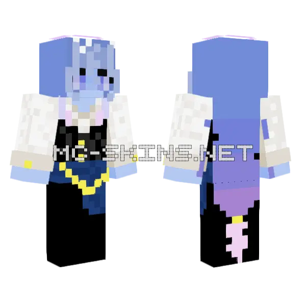 Blue Formal Dress, front and back