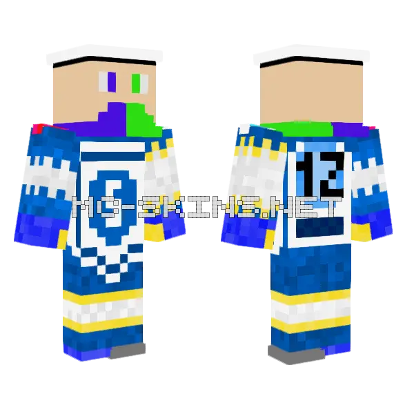 Blue Gator Skin Minecraft skin, front and back