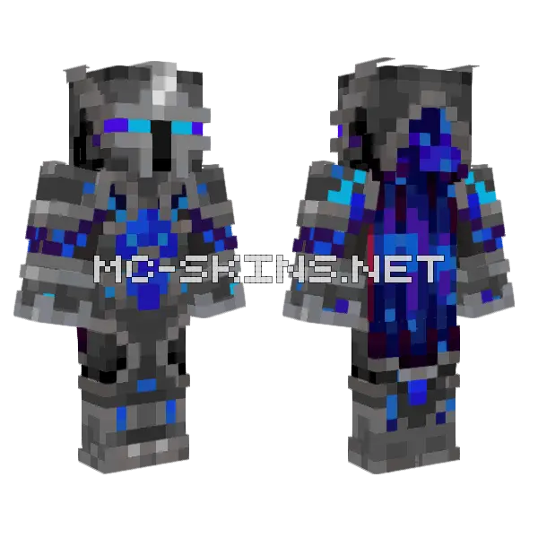 Blue Gladiator Minecraft skin, front and back