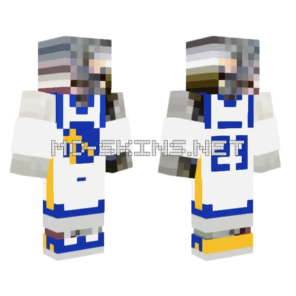 Blue Gold Armor Minecraft skin, front and back