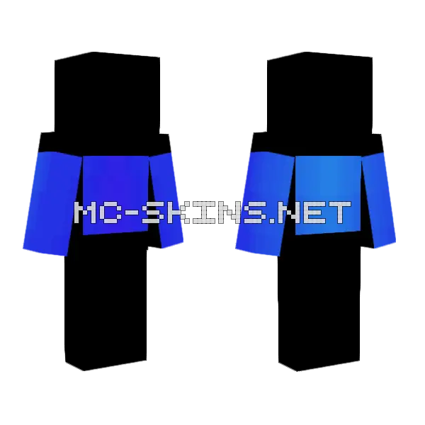 Blue Gradient Skin Minecraft skin, front and back