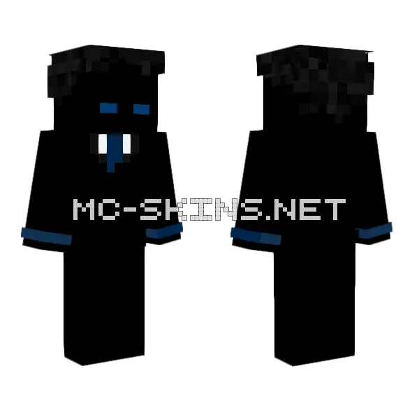 Blue Guy Minecraft skin, front and back