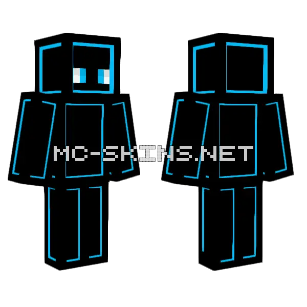 Blue Guy Minecraft skin, front and back