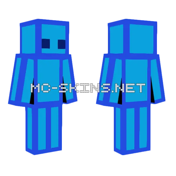Blue Guy Fixed Minecraft skin, front and back