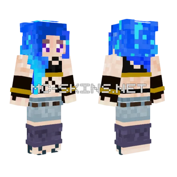 Blue Haired Girl, front and back