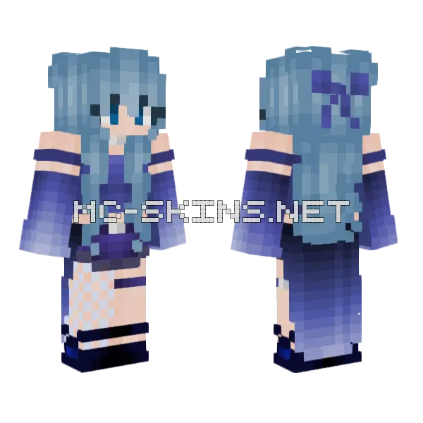 Blue Haired Girl, front and back